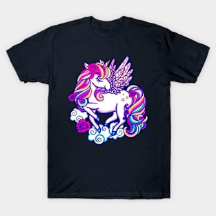 Cute Colorful Pegasus Unicorn T-Shirt